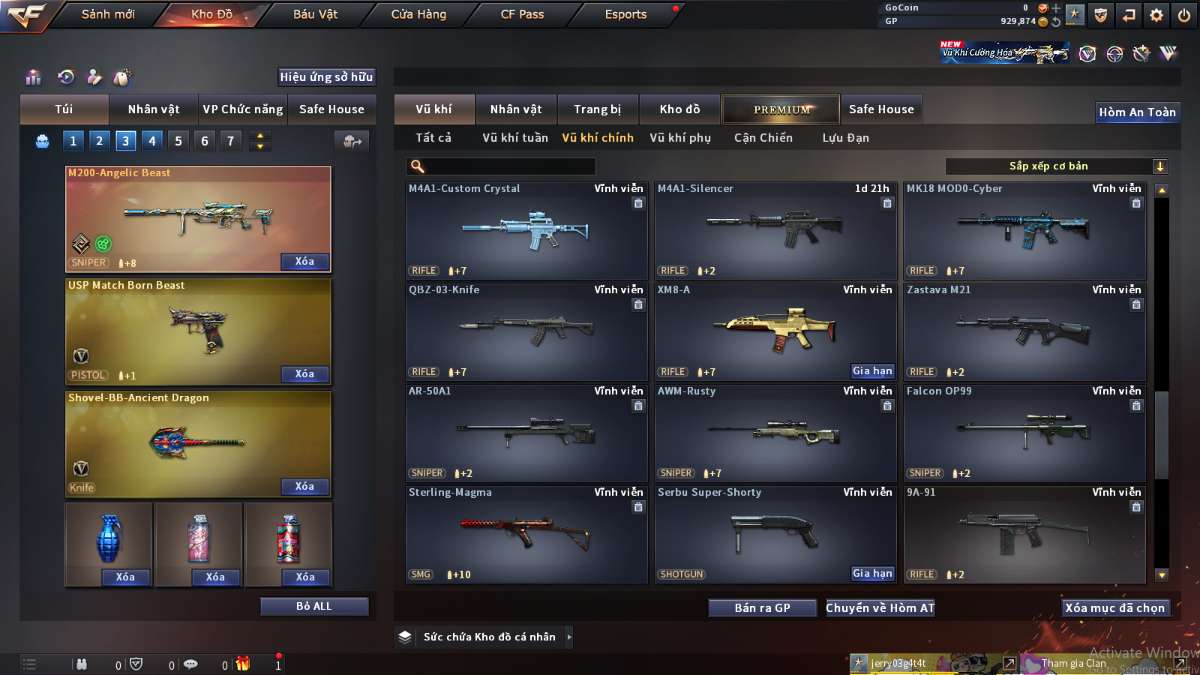 shop acc cf uy tin gia re